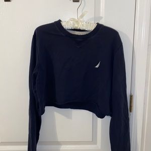 Nautica Navy cropped sweatshirt! size medium but it is cropped